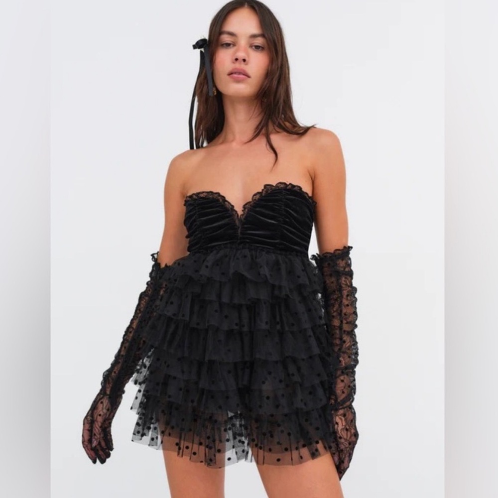 For Love & Lemons Jourdan Off The Shoulder Mini Dress